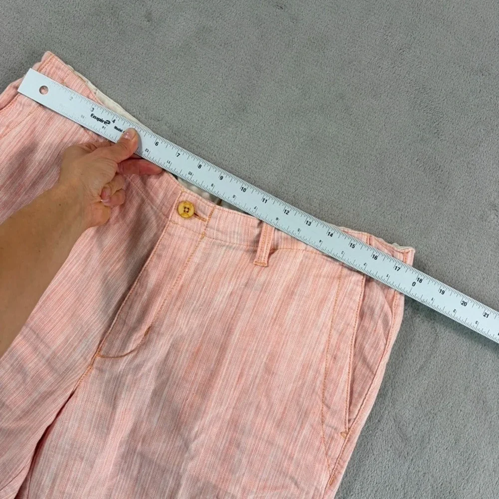 Tommy Bahama Harbor Herringbone Stretch Linen Blend Peach‎ Sorbet Men Large NWOT